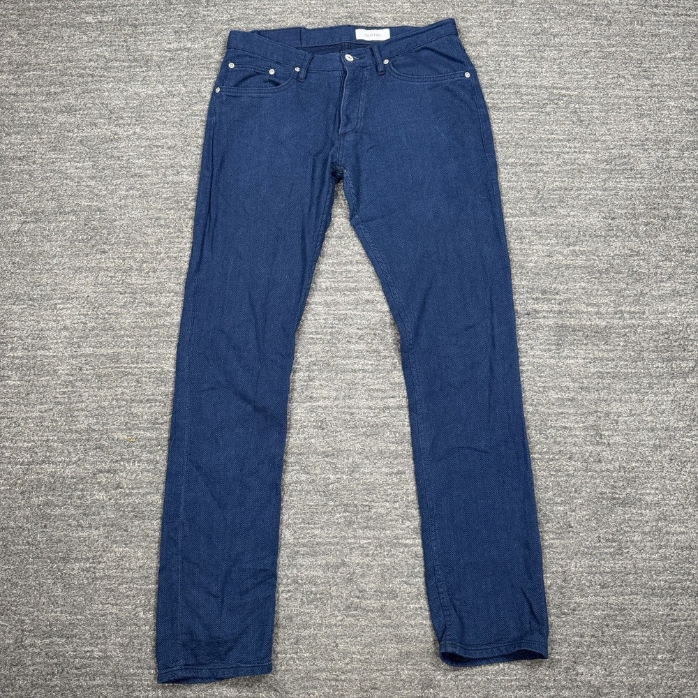 Gustin Indigo Monster Sashiko Pants Men 33X31 Lightweight Dobby Weave Selvedge